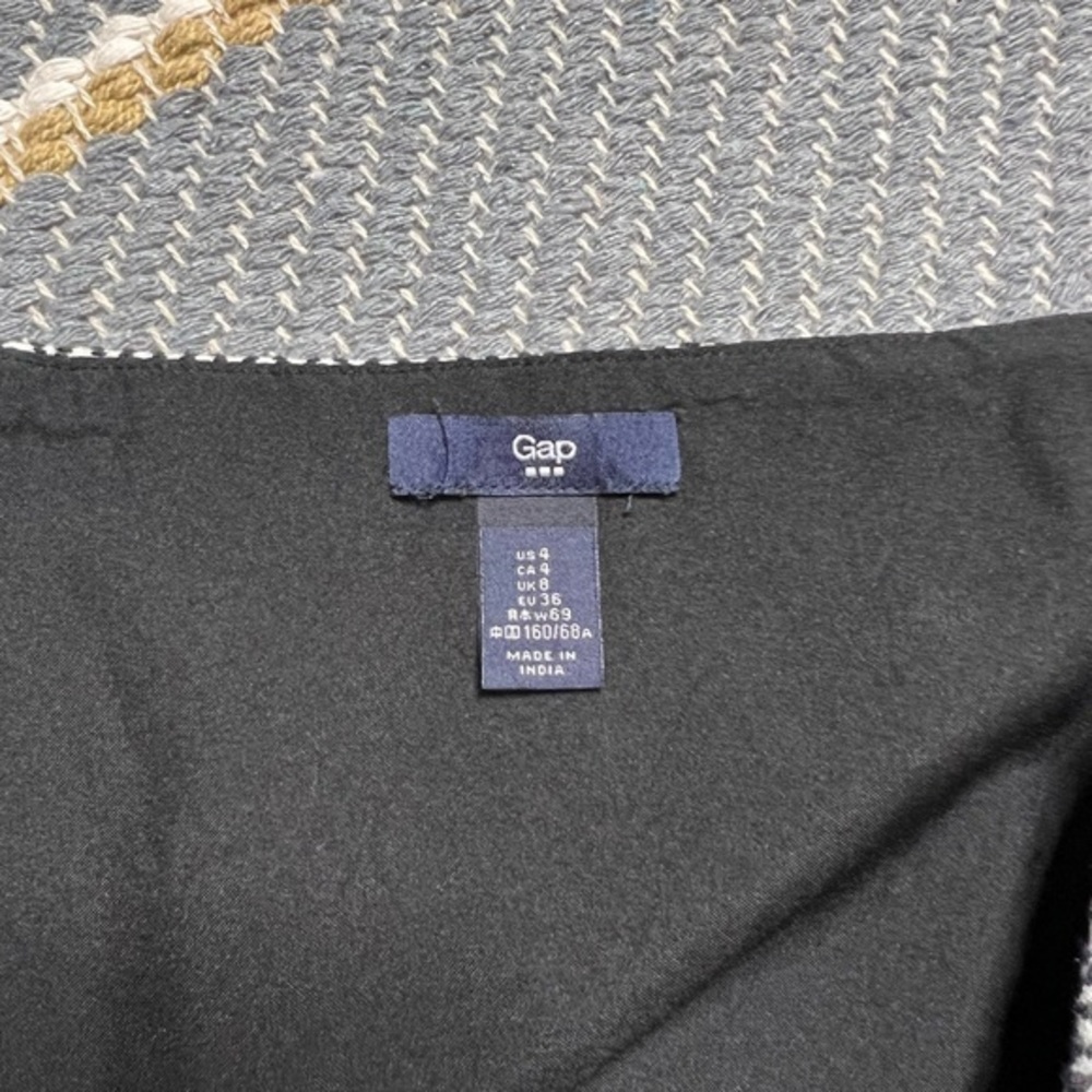 Gap side zipper closure diamond pattern mini skirt A9-4 - Picture 6 of 9